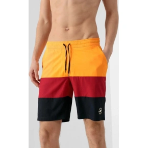 Męskie spodenki kąpieloweH4L21-SKMT004 pomarańczowo-czerwono-czarne - 4F Męskie spodenki kąpieloweH4L21-SKMT004 pomarańczowo-czerwono-czarne - 4F