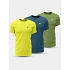 T-shirt męski (ZESTAW KOSZULEK 3 SZT.) 4F 4FWSS26TTSHM4217-90S pánské