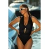 Damski jednoczęściowy kostium kąpielowy Fashion 23 S1093V-19 czarny - Self
