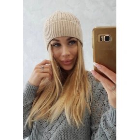 Tenká čepice Veronica K249 béžová