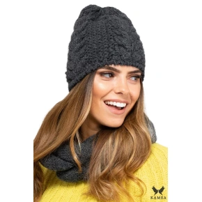 Damski szalik IDAHO grafitowy - Kamea