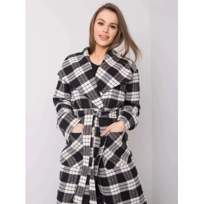 Płaszcz damski LK PL 508300.96P czarno-biały - Lakerta