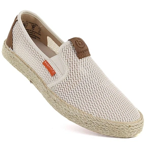 Półbuty męskie espadryle wsuwane beżowe Bugatti TT15305 Półbuty męskie espadryle wsuwane beżowe Bugatti TT15305