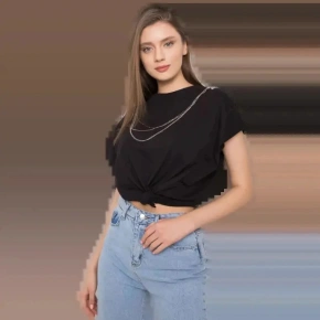 Koszulka damska z naszyjnikiem 4170.84 - RUE PARIS