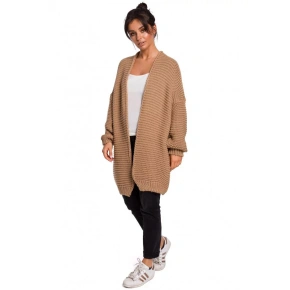 Sweter damski Plus Size BK037 - Karmelowy - BeWear