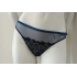 Stringi damskie 90601 Petrol Blue with Gold - Selmark