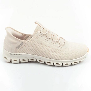 Skechers Glide-Step buty damskie sneakersy wygodne ecru Slip-ins dámské