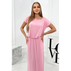Luźna sukienka damska 9464 różowa - Kesi