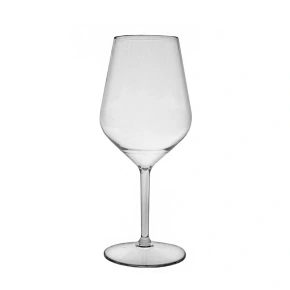 Przezroczysty, nietłukący się plastikowy kieliszek do wina 470 ml, opakowanie 6 szt