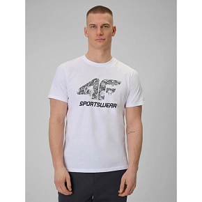 T-shirt regular z nadrukiem męski 4F 4FRAW25TTSHM3611-10S T-shirt regular z nadrukiem męski 4F 4FRAW25TTSHM3611-10S