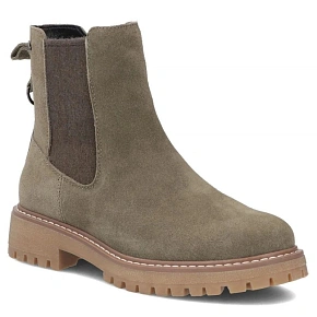 Skórzane botki damskie sztyblety khaki Filippo DBT7935 Skórzane botki damskie sztyblety khaki Filippo DBT7935