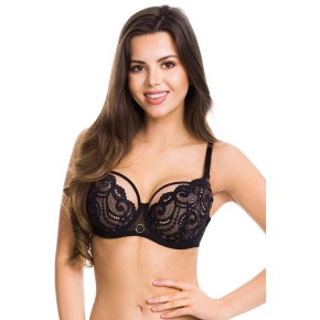 Biustonosz damski TANGO 01076 czarny z beżem - Mediolano