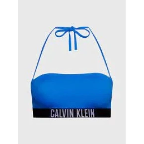 Damski biustonosz kąpielowy bandeau KW0KW01966 C4X niebiesko-czarny - Calvin Klein