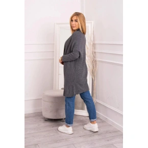 Sweter z nietoperzowymi rękawami grafitowy - Kesi