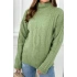 Svetr s rolákem S24-9  tmavá máta - Kesi