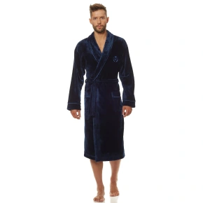 Szlafrok męski 2111 Luca ciemnoniebieski - L&L