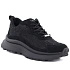 Sneakersy damskie z siatka i cyrkoniami czarne Goe TT2N4041