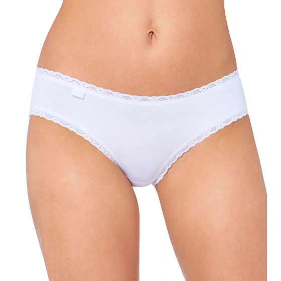 Kalhotky 24/7 Cotton Lace Hipster bílé - Sloggi
