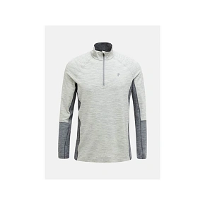 Bluza termoaktywna Peak Performance Magic Half Zip Wool-Blend BL - med grey mel/grey mel rozmiar: l Bluza termoaktywna Peak Performance Magic Half Zip Wool-Blend BL - med grey mel/grey mel rozmiar: l