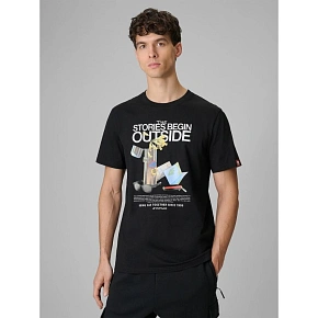 T-shirt regular z nadrukiem męski 4F 4FRSS26TTSHM3811-20S T-shirt regular z nadrukiem męski 4F 4FRSS26TTSHM3811-20S
