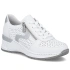 Skórzane sneakersy damskie na koturnie białe Rieker N4340-80