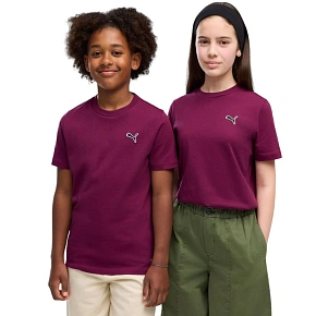 Koszulka dla dzieci Puma Cls Badge Cat Tee fioletowa 694700 41 Koszulka dla dzieci Puma Cls Badge Cat Tee fioletowa 694700 41
