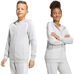 Bluza dla dzieci adidas Tiro 26 League Sweat Full Zip Hoodie szara KF3323