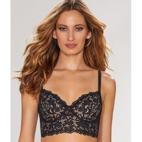 Klasyczny koronkowy biustonosz z długim rękawem DK 4010 - DKNY