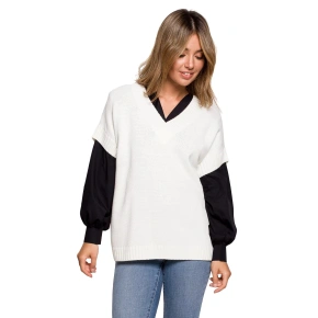 Kamizelka damska BK076 ecru - BEwear Kamizelka damska BK076 ecru - BEwear