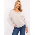 Sweter damski MI SW 64109.15X jasnoszary / beżowy - FPrice