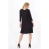 Damska sukienka z rękawem 3/4 dla kobiet w ciąży średniej długości grafitowa - Czarny - BeYou