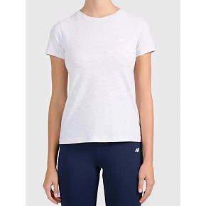 T-shirt slim z kolekcji basic damski 4F 4FWMM00TTSHF3306-27M