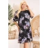 Sukienka damska SC331 czarna w kwiaty - Karko