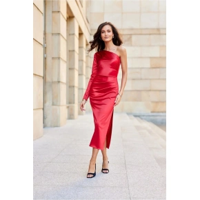 Sukienka wieczorowa SUK0438 czerwona - Roco Fashion