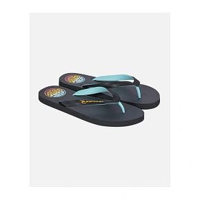 Japonki plażowe RIP CURL Wetty Fade Bloom Open Toe czarne Japonki plażowe RIP CURL Wetty Fade Bloom Open Toe czarne