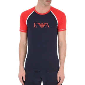 T-shirt męski 111811 0P529 00135 niebiesko-czerwony - Emporio Armani