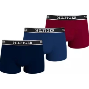 Bokserki męskie 3Pack UM0UM03185 0SX tm.niebieski/niebieski/wino - Tommy Hilfiger