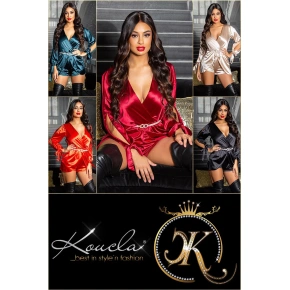 Seksowny kombinezon K9608 Satin Look - Koucla