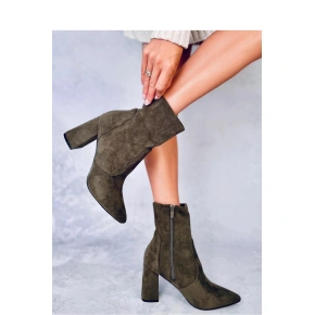 Dámské kotníkové boty HD055-100 Tmavě zelená - Besty