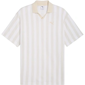 Koszulka męska Puma Class Relaxed Pinnacle Polo biało-beżowa 692069 02 pánské Koszulka męska Puma Class Relaxed Pinnacle Polo biało-beżowa 692069 02 pánské