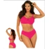 Damski dwuczęściowy strój kąpielowy Fashion 18 S940FA18-2d ciemny. różowy - Self