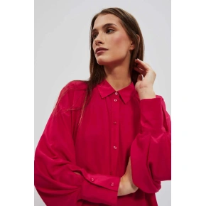 Dámská košile L-KO-4013 tmavě růžová - Moodo