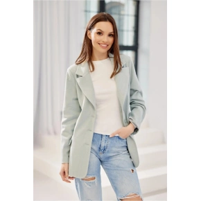 Kurtka damska ZAK0016 turkusowa - Roco Fashion