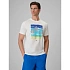 T-shirt regular z nadrukiem męski 4F 4FRSS26TTSHM4291-11S