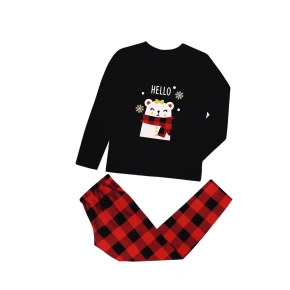 Piżama damska 165/034 czarna z misiem - Karol