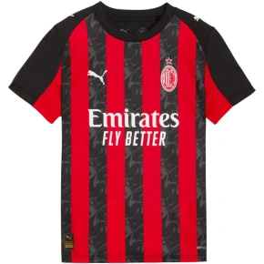 Dziecięca replika koszulki domowej Puma AC Milan czarno-czerwona 779965 01 Dziecięca replika koszulki domowej Puma AC Milan czarno-czerwona 779965 01