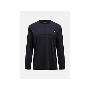 Koszulka męska PEAK PERFORMANCE M Trail Wool Blend LS kolor czarny Koszulka męska PEAK PERFORMANCE M Trail Wool Blend LS kolor czarny