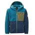 Dziecięca kurtka polarowa z kapturem Trollkids Aurlandsfjord Blue/Green (466-104)