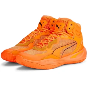 Męskie buty Playmaker Pro Mid Laser M 378327 01 Neon Orange - Puma