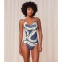 Damski jednoczęściowy strój kąpielowy Summer Allure OP 01 niebieski/ecru - Triumph